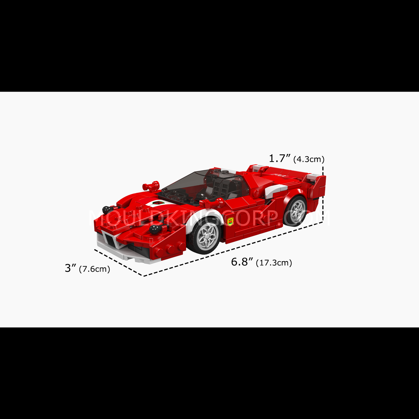 A Mould King 27080 FXX Supercar Model Building Set | 433 Pieces
