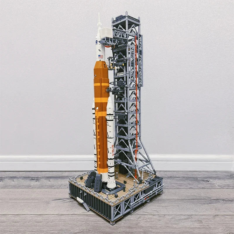 A  . Artemis Space Launch System Rocket Building Blocks Construction Bricks ل ي ج و