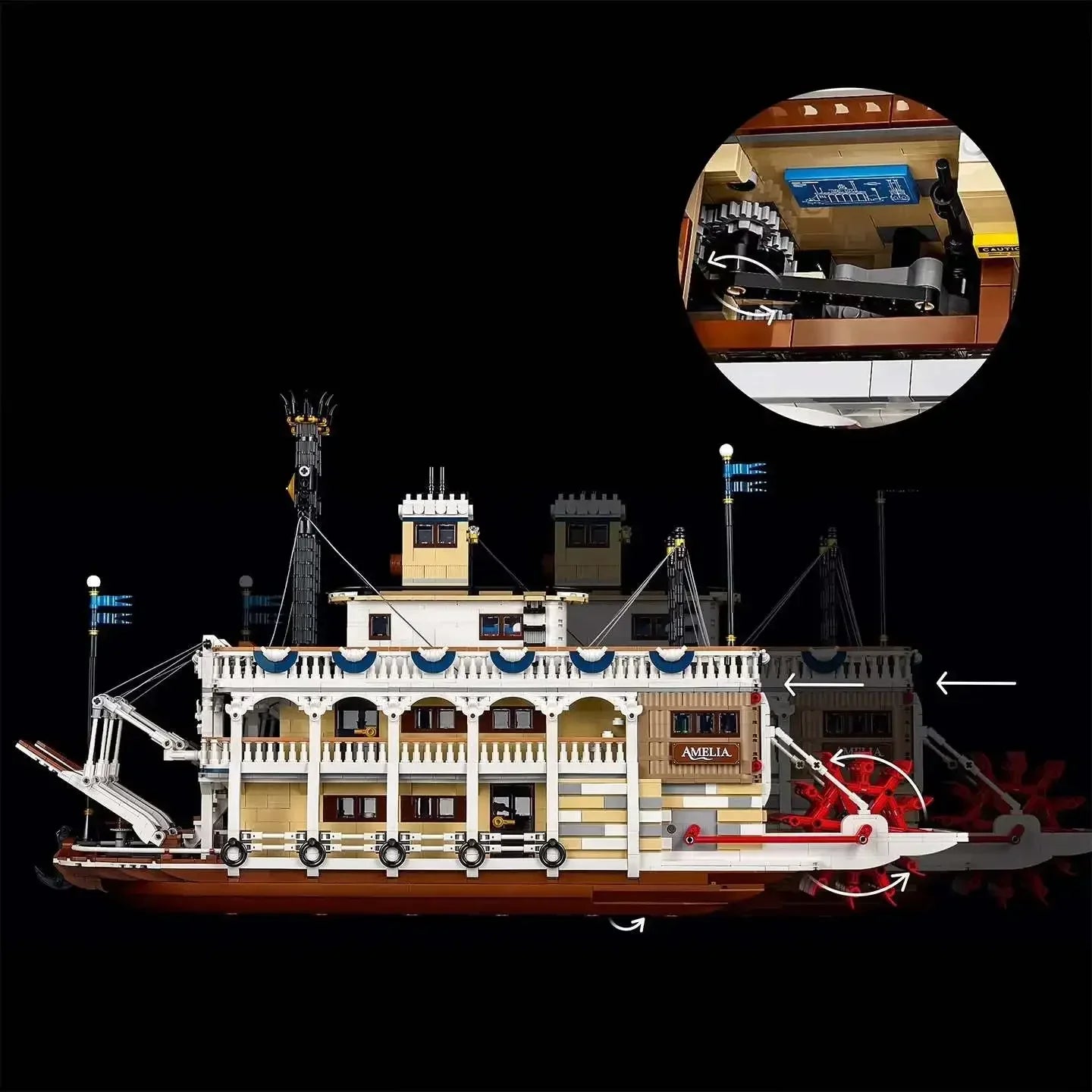 A     River Steamboat 21356 Compatible 4090PCS ( NEW IN ) ل ي ج و